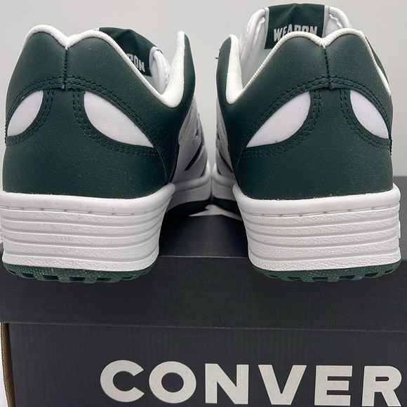 Converse Men’s A12519C WEAPON OX
WHITE/DEEP EMERALD/WHITE Leather sneakers - Picture 11 of 16